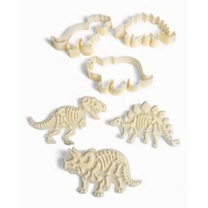 Dino Fossil Cookie Cutters with Fossil Stamps Plastic